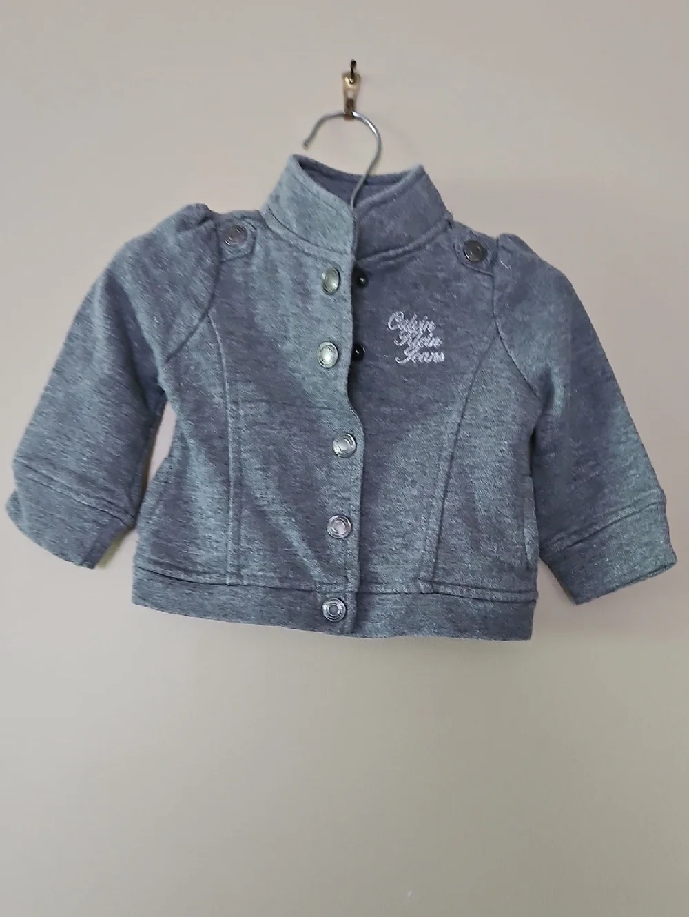 Calvin Klein Jeans Infant Heather Gray Button Jacket